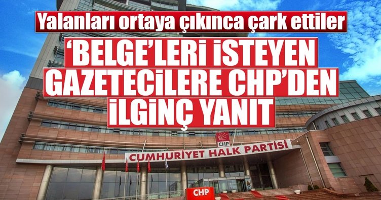 Gazeteciler Belge İstedi CHP Veremedi