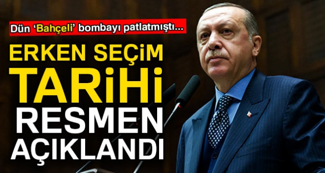 Erdoğan açıkladı: Türkiye erken seçime gidiyor!